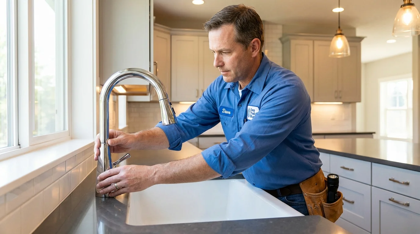 Kitchen faucet installation by Johns Plumbing LLC in Converse